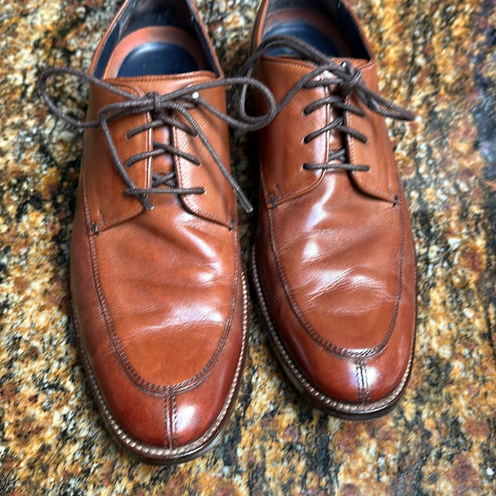 Cole Haan Walnut Leather Grand OS Lenox Hill Apron Split Toe